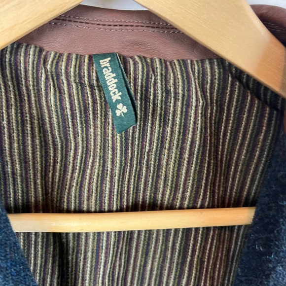 Braddock Time for Peace Vintage Jacket Faux Leather Details Mens 52 - Picture 4 of 12